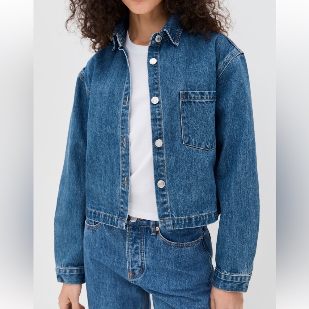 Parke Cropped Denim Longsleeve - Size XS